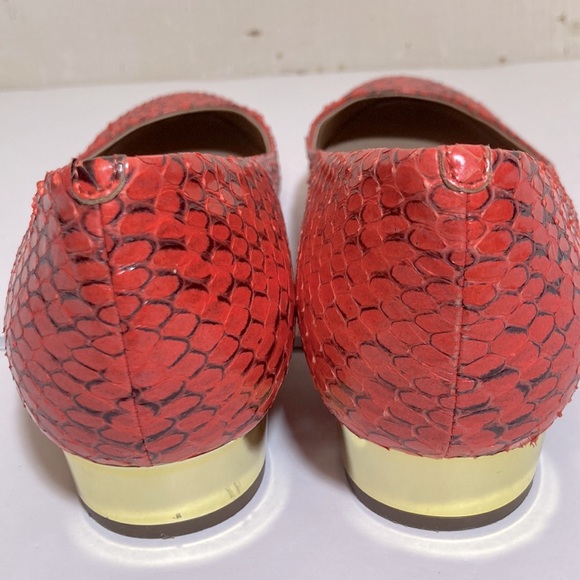 🍄 J.Crew Collection Janey Snakeskin Leather Flats - Picture 11 of 12